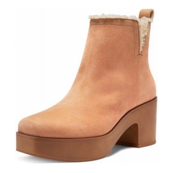 New Vince Camuto Rafella Block Heel Bootie Platform Ankle Boot - Picture 1 of 16